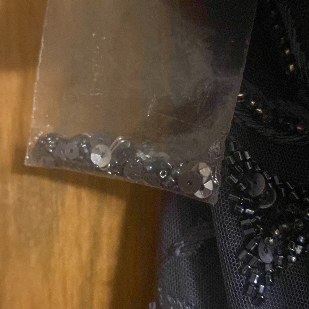 🎉Host Puck🎉 NWT Aidan Mattox Size 6 Charcoal with Sequins Gown - Picture 11 of 12